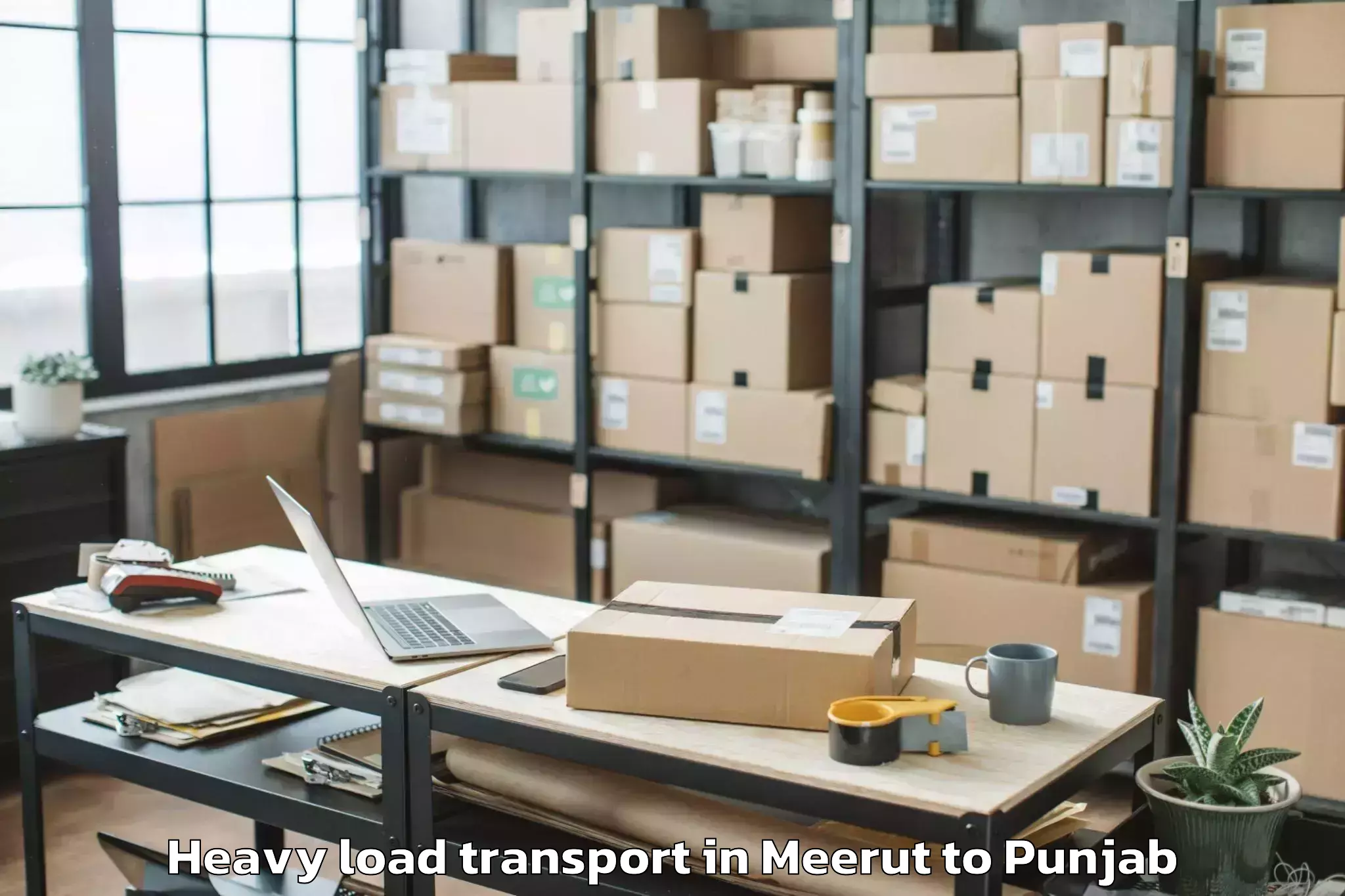 Book Meerut to Moga Heavy Load Transport Online